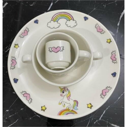 Porcelain 4 Piece Dinnerware Dinnerware mother baby child decorative home quality stylish trend