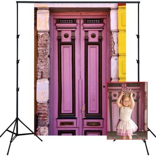 Photography Backdrops Rustic Vintage Aubergine Purple Wood Door Background Retro Shabby Chic Rural Backdrop Photo Studio Prop