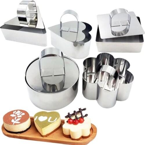 Mould for Salad Baking Dish Diy Bakeware Tools Cupcake Mold Salad Dessert Die Mousse Ring Cake Cheese Tool Stainless Steel