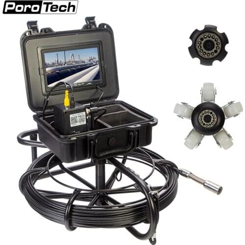 WP7600A Sewer Pipe Inspction Camera 20m Cable Plumbing Snake Industrial Endoscope 7'' Monitor Waterproof Borescope Snake Camera