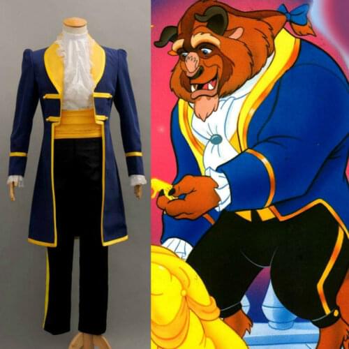 Beauty and the Beast Prince Adam Cosplay Costume Costume Free Shipping
