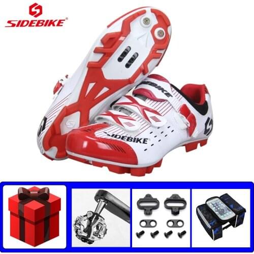 Unisex Sapatilha Ciclismo Mtb Cycling Sneakers Breathable Self-locking Mountain Bike Shoes Add SPD Pedals Outdoor Mtb Footwear
