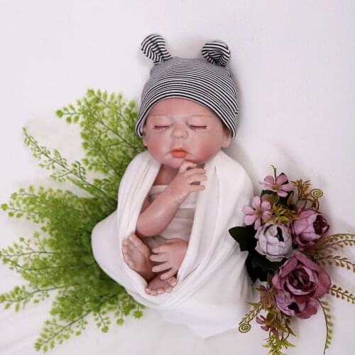 Reborn Doll Boy 18 Inch 45 Cm Realistic Full Body Silicone Vinyl Simulation Real Face Baby Fashion Toys Kids Gift