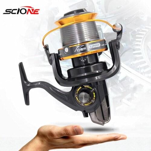 LJ 3000-9000 Type Full Metal Wire Cup Freshwater Reservoir Lure Spinning Fishing Wheel Far Throw Fishing Bevel Wheel XA333+G