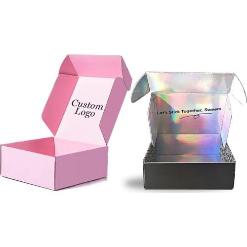 Custom Logo Foldable Hinged Lid Corrugated Monthly Plane Cosmetic Subscription Packaging Mailer Box