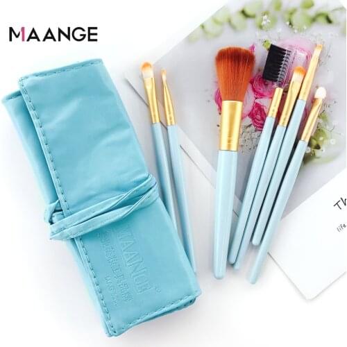 MAANGE 7Pcs/Set with Bag Makeup Brush Foundation Eye Shadows Lipsticks Powder Make Up Brushes Tool Bag Pincel Maquiagem Kit