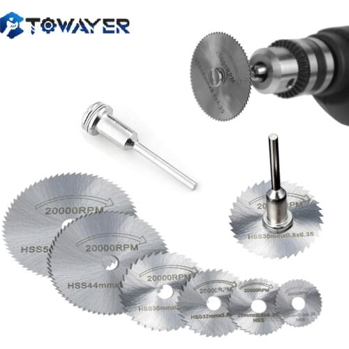 Metal HSS Circular Saw Blade High Speed Steel Woodworking Cutting Discs For Dremel Rotary Tool with Mandrel Cutting Disc