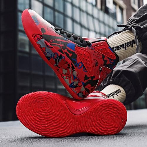 Basketball Shoes Men High Top Sneakers Shock Absorption 2020 Basketball Shoes Men Breathable Sports Trainers Male Ankle Boots
