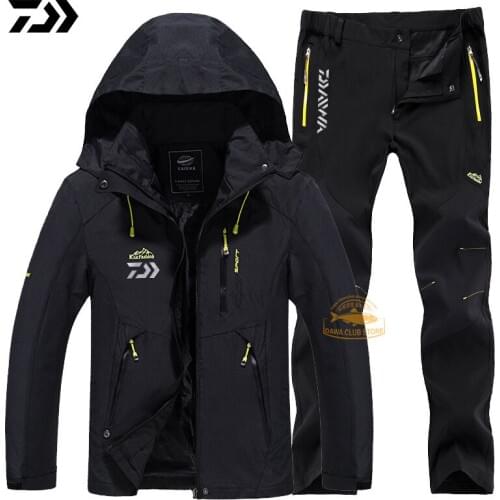 Daiwa Mens Fishing Waterproof Clothing Spring Outdoor Hiking Hiking Hunting Cycling Warm Suit 2020 Autumn Fishing Jacket L-5XL