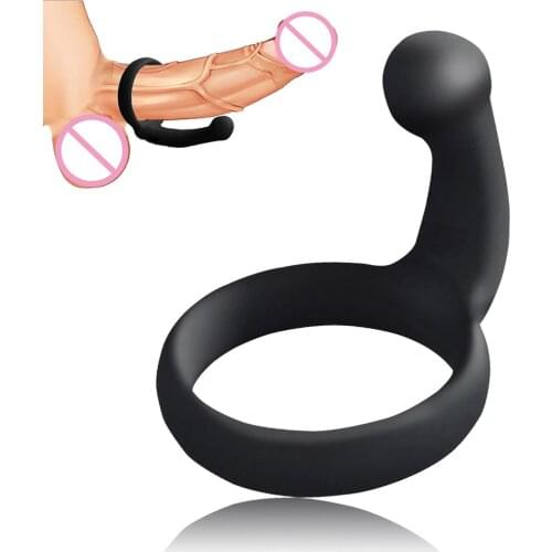 Soft Silicone Penis Ring Delayed Ejaculation Cock Ring Anal Massager Clitoral Stimulator Male Masturbator Sex Toys for Couple