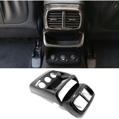 For Hyundai Santa Fe 2019 2020 Car Rear A/C Air Outlet Vent Cover Frame Sticker Car Molding Accessory