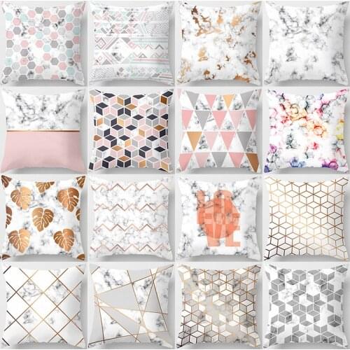 Geometric Marble Pattern Cushion Cover For Festival Decoration Pillow Case Fashion Stripe Home Decor 1Pcs Party DIY Accessories