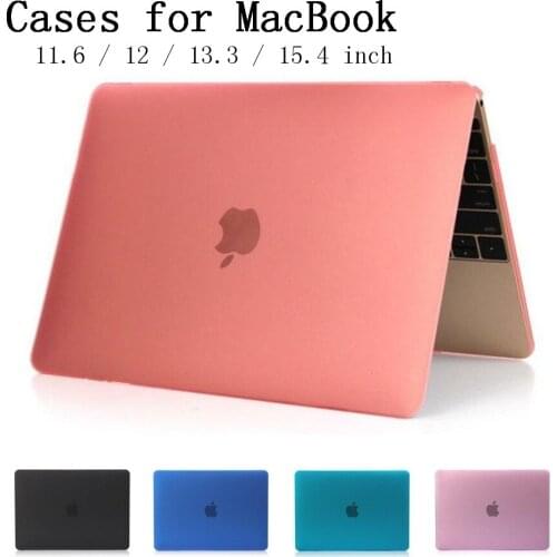 New Crystal/Matte Protector case cover for Apple Macbook Air Pro Retina 11 12 13 15 touch bar laptop Cases For Mac book bag