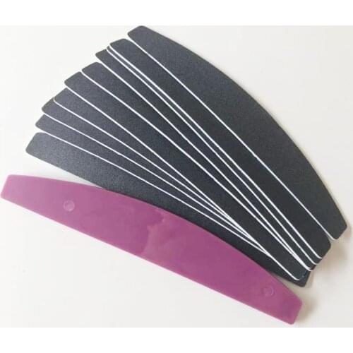 1 Pc Plastic Base with 1 Set(10 pcs) Removalble Pads Durable Nail File Replacement sandpaper