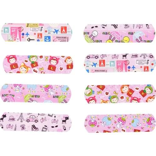 50PCs Waterproof Breathable Cartoon Band Aid Hemostasis Adhesive Bandages First Aid Emergency Kit For Kids Children Skin Care