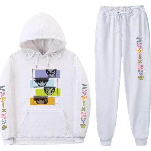 Anime Hunter x Hunter Hoodie+pants Men woman Sweatshirt Harajuku Hoodies suit Fashion Print Streetwear Autumn Winter Clothing