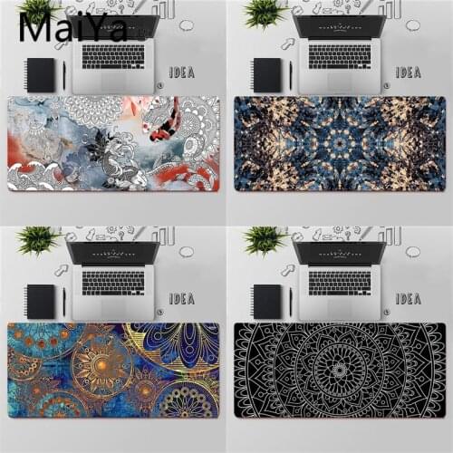 Maiya Top Quality Beautiful Mandala Art Unique Desktop Pad Game Mousepad Free Shipping Large Mouse Pad Keyboards Mat