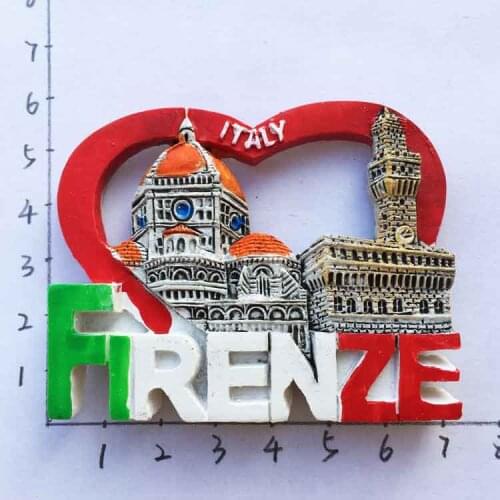 Florence, Italy, three-dimensional human landscape tourism souvenirs magnetic stickers refrigerator stickers