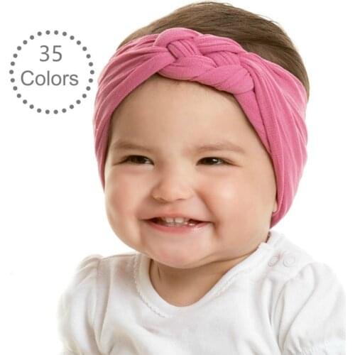 Pick Color Sailor Knot Nylon Baby Headbands, One size fits all headbands, Wide Nylon Baby Headband , Braided Headband, Baby Girl