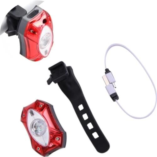 Luz trasera bicicleta Raypal 3W USB Rechargeable Rear Bicycle Light WaterProof Taillight Cycling Bike Accessories