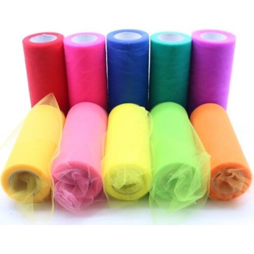 15cm 22m Baby Shower Tulle Roll Tutu Fabric Party Birthday Wedding Decoration Sewing Mesh DIY Organza Tutu Skirt Accessories.Q
