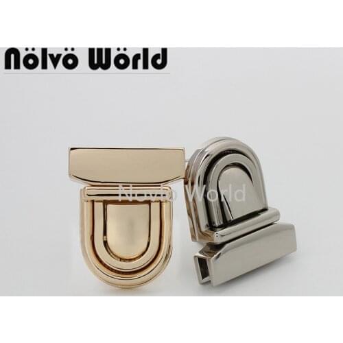 5-20 pieces 3 colors 42x34mm Shiny Color Tongue shaped New Push Lock for DIY Handbag Briefcase Purses Accessories