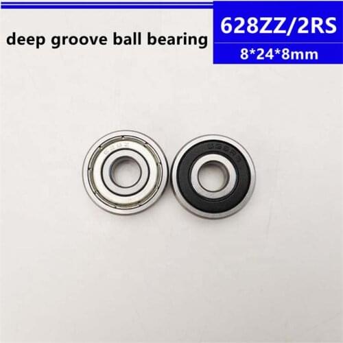 50pcs 628ZZ 628-2RS 628-2Z 628RS 628 2RS miniature ball bearing 8*24*8 mm deep groove ball bearing 8x24x8 mm R-2480ZZ