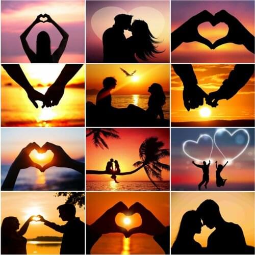 Diamond Painting New Product Sunset Kit 5D Diamond Inlaid Diamond Embroidery Full Cross Stitch Kit for Home Decoration