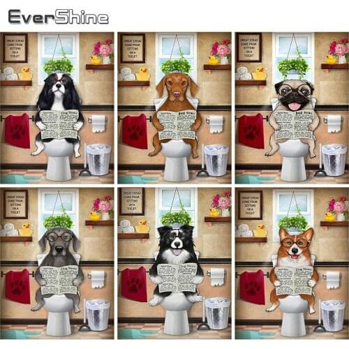 Evershine Diamond Painting Dog Cross Stitch Animals Diamond Mosaic Full Layout Embroidery Sale 5D DIY Crafts Home Decoration