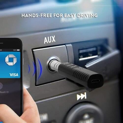 Bluetooth Car Kit Hands Free Music Audio Receiver Adapter Universal AUX Speaker