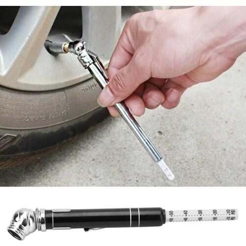 Tyre Pressure Gauge 5pcs 10-50psi Mini Pen Shape Tire Pressure Gauge Tyre Pressure Meter with Hanging Hook Vacuometro Digital