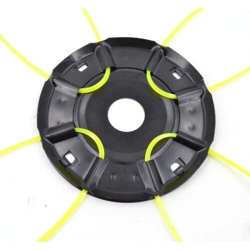 Grass Strimmer Head Trimmer Brush Lawn Mower Solid Steel Wire Wheel Garden Head Thread Line String Saw Grass Brush Mower Head