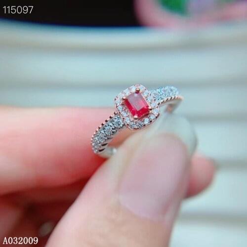 KJJEAXCMY fine jewelry 925 sterling silver inlaid natural ruby new ring classic girls ring support test