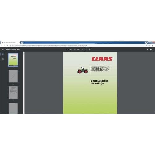 CLAAS WebTIC Offline Latvian Language 06.2021 Operator Repair Manual & Service Documentation DVD