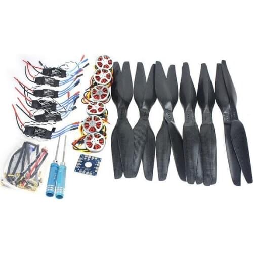 F05422-B Foldable Rack RC Helicopters Kit KK Control Board+750KV Brushless Disk Motor+15x5.5 Propeller+30A ESC
