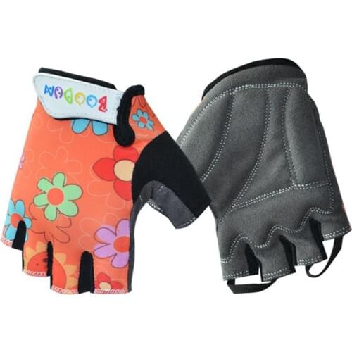 Summer Cycling Gloves Kids Half Finger Microfiber Breathable Riding Bike Roller Skates Sport Gloves for Boys and Girls Children