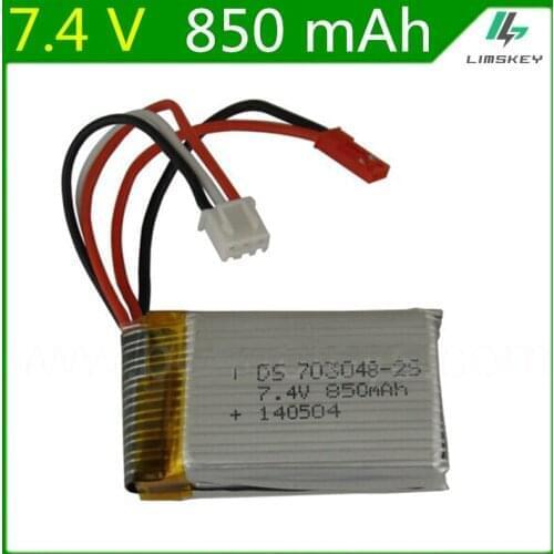 7.4V 850mAH Lipo Battery For Udi U829A U829X MJXRC X600 Hengqi 907 Remote Control Plane 7.4 V 850 mAH 703048 2S Lipo battery