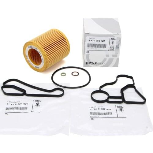 Engine oil filter and seal gasket for N50 N52 N53 N54 N55 11427953129 11428637820 11428637821