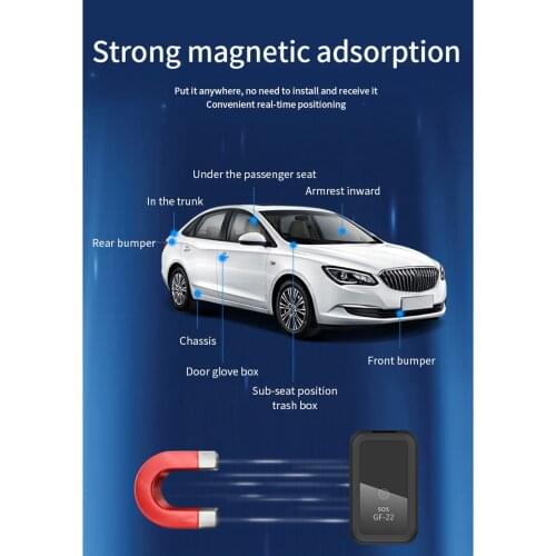 Mini GPS Tracker Car GPS Locator Anti-theft Tracker Real Time Car Gps Tracker Anti-Lost Recording Tracking APP Remote Control