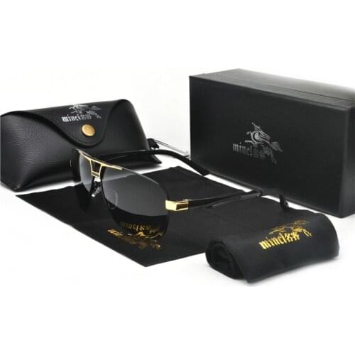 2019 Men Pilot Polarized Sunglasses Mens Vintage Driving Movement Sun Glasses Men Driver Safety Protect UV400 Eyeglasses FML