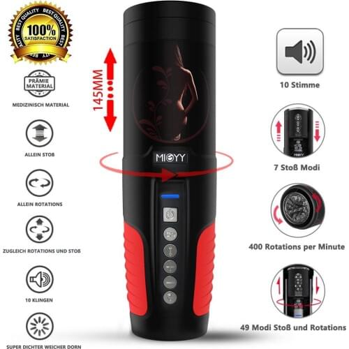 Male Masturbator Cup Sex Toys Sex Machine Automatic Telescopic Rotation Interactive heating Electric Real Pussy Sex toys for man