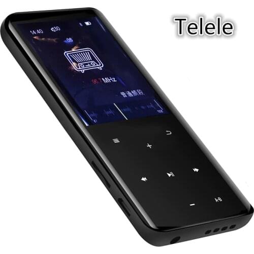 Telele Music MP3 Player 2.4 Inch LCD Screen Zinc Alloy Lossless HiFi Sound Recorder with FM E-Book Bluetooth LED Backlight