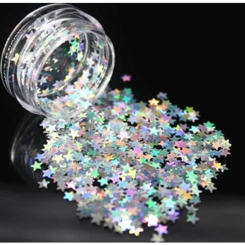 1pcs Fashion Rhinestone Glitter Star Heart Flower Powder Nail Sticker Set Manicure Decor Accessories DIY Craft Supplies