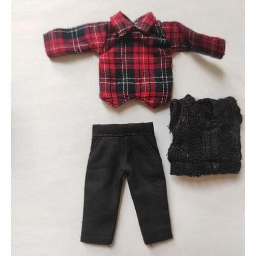 Obitsu11 ob11gsc baby suit British checked suit doll clothes suit Doll accessories