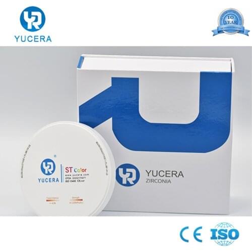 Pre-Shaded Zirconia Blank With 43% Translucency Self-colored Dental Zirconia Blocks For CAD CAM Milling Machine