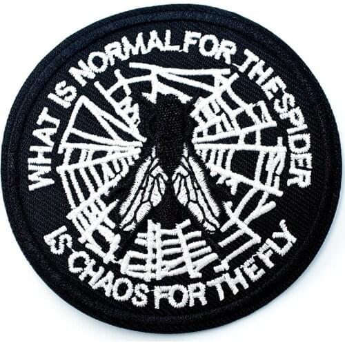 THE FLY Size:8.0x8.0cm DIY Patches Cloth Patch Embroidered Cute Badges Hippie Iron On Cartoon Patches For Clothes Sticker