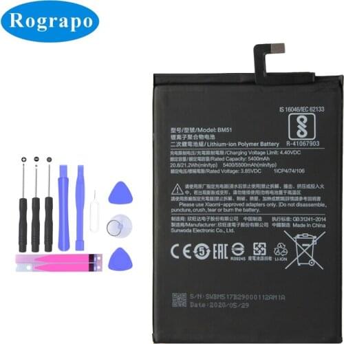 Rograpo Xiaomi Mi Max 3 Phone Batteries