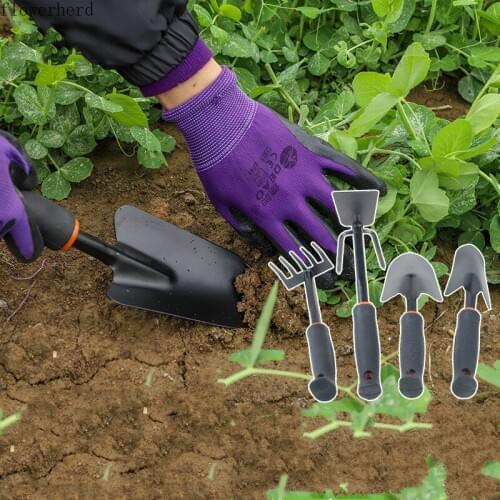 Gardening Tools Four-piece Flower Planting Digging Shovel Planting Shovel Hoe Rake Small Potted Succulent Planting Tools
