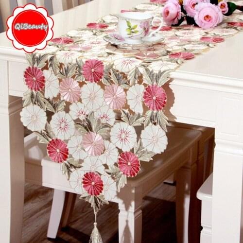 Embroidery Table Runner macrame table runner rustic home decor boho decoration home decor dinner table decoration