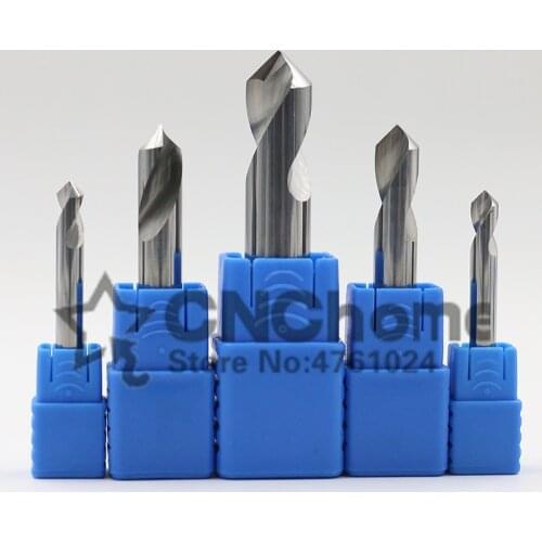 1PCS 90 degrees of tungsten steel chamfering cutter, M2~M16 Cemented carbide 90 degree chamfer drill positioning center bit